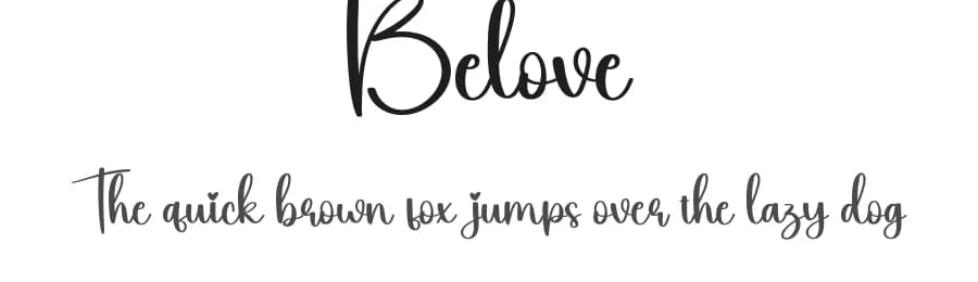 Belove by Scratchones — Script Handwritten Font