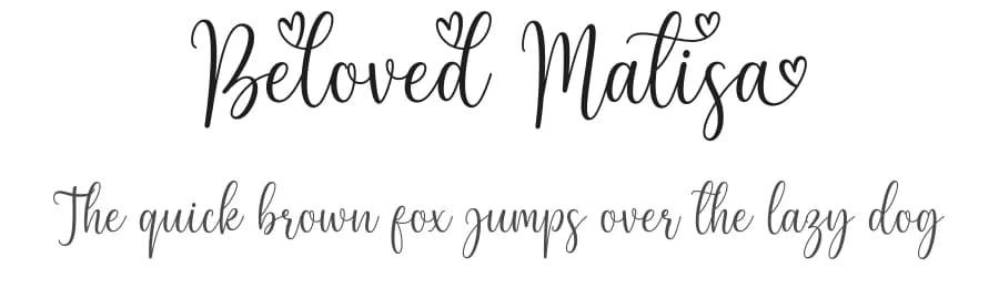 Beloved Matisa by AV Type — Script Handwritten Font