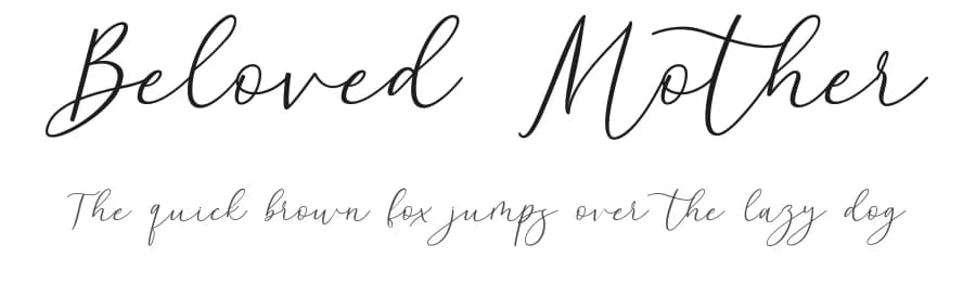 Beloved Mother by Fontysia — Script Handwritten Font
