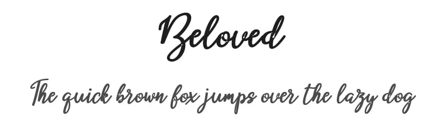 Beloved by Mr Letters — Script Handwritten Font