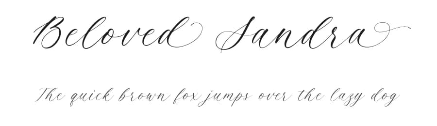 Beloved Sandra by Lunas Type — Script Handwritten Font