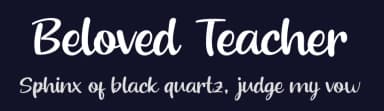 Beloved Teacher by Khurasan — Script Handwritten Font — thumbnail 2