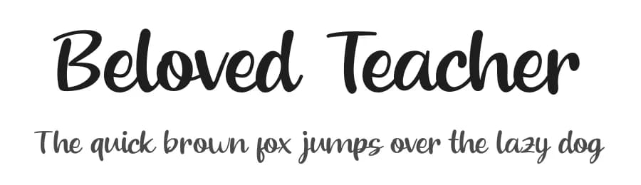 Beloved Teacher by Khurasan — Script Handwritten Font