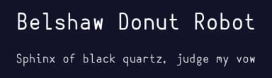 Belshaw Donut Robot by Haley Fiege — Sans Serif Font — thumbnail 2
