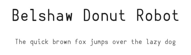 Belshaw Donut Robot by Haley Fiege — Sans Serif Font