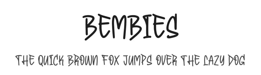 Bembies by Blankids — Script Handwritten Font