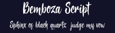 Bemboza Script by starinkbrush — Script Handwritten Font — thumbnail 2