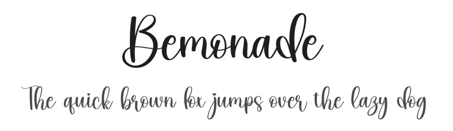 Bemonade by Scratchones — Script Handwritten Font