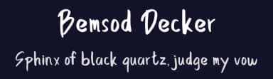 Bemsod Decker by madeDeduk — Script Handwritten Font — thumbnail 2