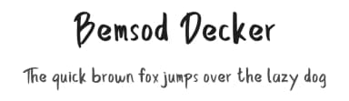 Bemsod Decker by madeDeduk — Script Handwritten Font — thumbnail 1