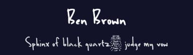 Ben Brown by Quick Brown Fox Fonts — Script Handwritten Font — thumbnail 2