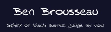 Ben Brousseau by Ben Brousseau — Script Handwritten Font — thumbnail 2