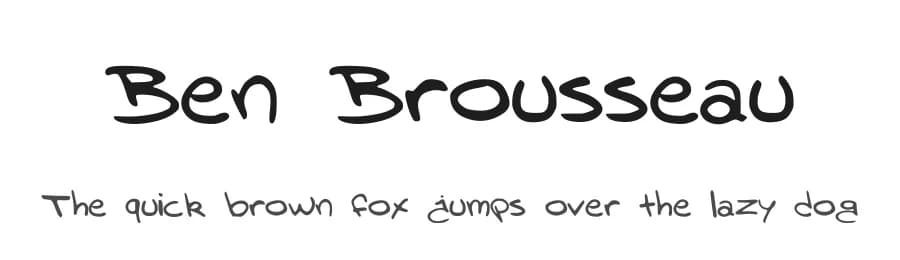 Ben Brousseau by Ben Brousseau — Script Handwritten Font