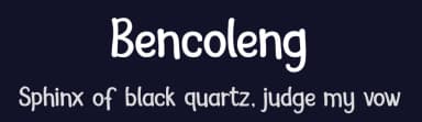 Bencoleng by Mohammad Azmil Bahar — Script Handwritten Font — thumbnail 2