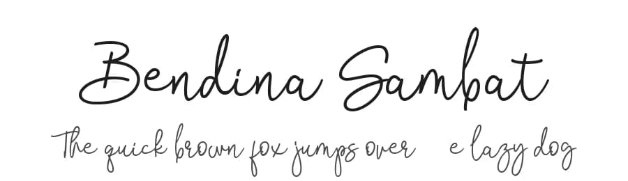 Bendina Sambat by aldedesign — Script Handwritten Font — preview 1