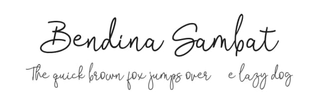 Bendina Sambat by aldedesign — Script Handwritten Font