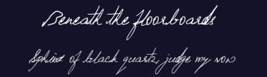 Beneath the floorboards by Aly K. Salazar — Script Handwritten Font — thumbnail 2