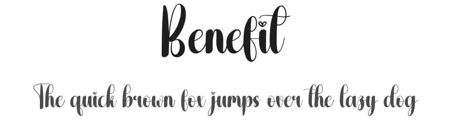 Benefit by Andi Moz — Script Handwritten Font