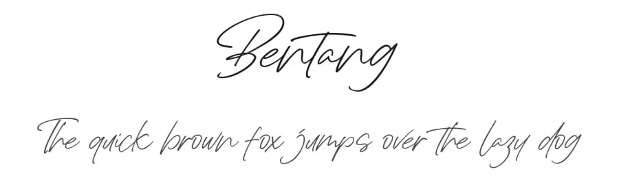Bentang by Vunira Design — Script Handwritten Font