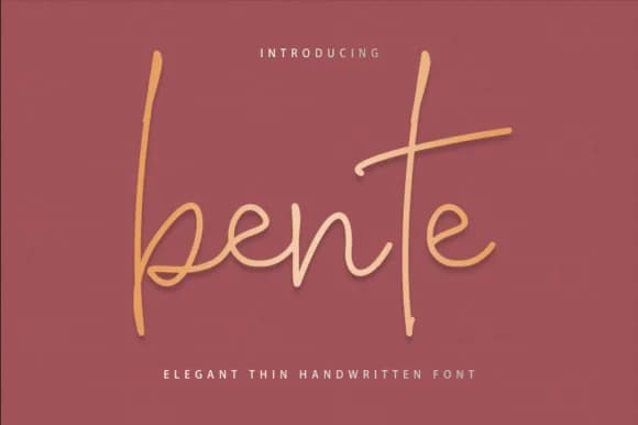 Bente Font by arukidz.fl — Script Handwritten Font