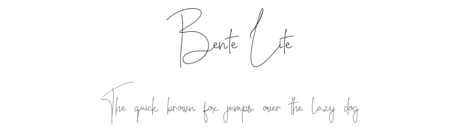 Bente Lite by Arutype Studio — Script Handwritten Font — preview 1