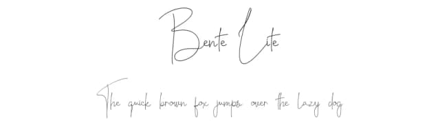Bente Lite by Arutype Studio — Script Handwritten Font