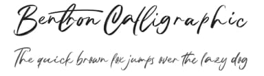 Bentron Calligraphic by Måns Grebäck — Script Handwritten Font — thumbnail 1