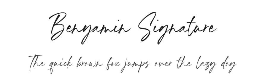 Benyamin Signature by Timur Type — Script Handwritten Font