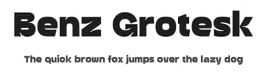 Benz Grotesk by Sign Studio — Sans Serif Font — thumbnail 1