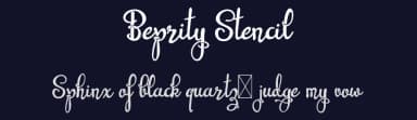 Beprity Stencil by Digital Typeface Studio — Script Handwritten Font — thumbnail 2