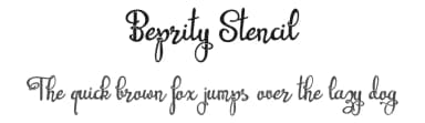 Beprity Stencil by Digital Typeface Studio — Script Handwritten Font — thumbnail 1