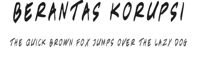 Berantas Korupsi by Adien Gunarta — Script Handwritten Font