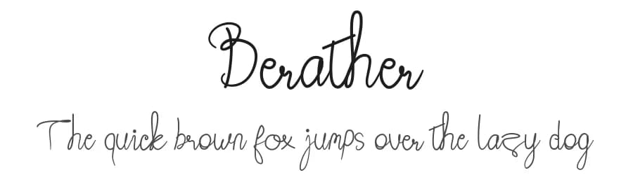 Berather by Muhammad Wahyudin — Script Handwritten Font