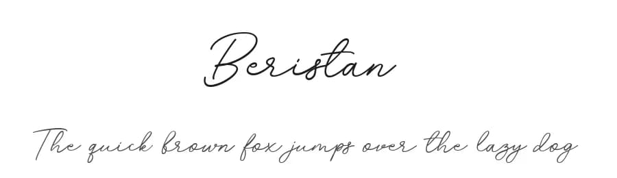 Beristan by Bale — Script Handwritten Font