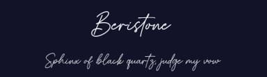 Beristone by Typebae Foundry — Script Handwritten Font — thumbnail 2
