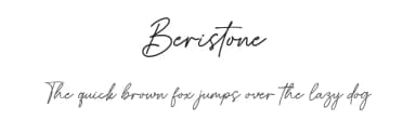 Beristone by Typebae Foundry — Script Handwritten Font — thumbnail 1