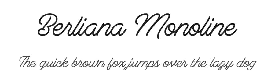 Berliana Monoline by Junaedi Junaedi — Script Handwritten Font