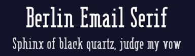 Berlin Email Serif by Peter Wiegel — Serif Font — thumbnail 2