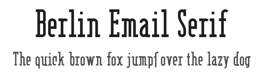 Berlin Email Serif by Peter Wiegel — Serif Font