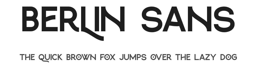 Berlin Sans by Andika Fez — Sans Serif Font