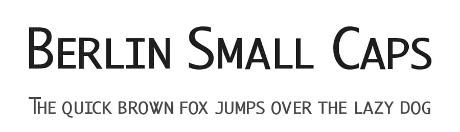 Berlin Small Caps by Manfred Klein — Sans Serif Font