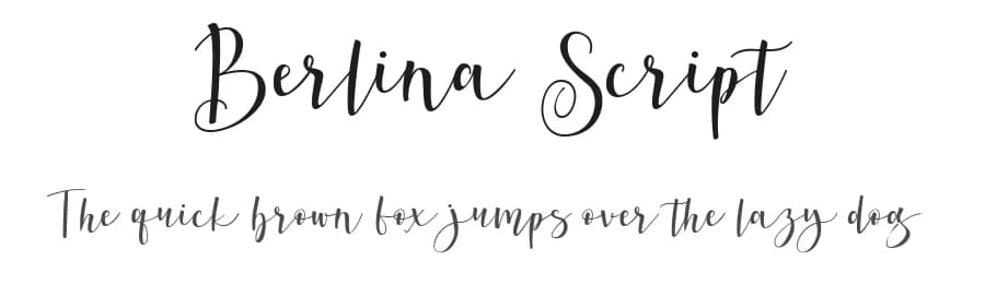 Berlina Script by Twntysix — Script Handwritten Font