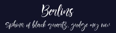 Berlins by Suzuran San — Script Handwritten Font — thumbnail 2