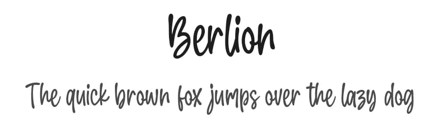 Berlion by Blankids — Script Handwritten Font — preview 1