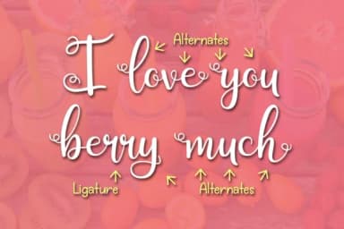 Berry Smoothies Font by Kristy Hatswell — Script Handwritten Font — thumbnail 4