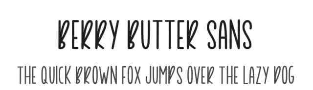 Berry Butter Sans by A Type Font — Script Handwritten Font