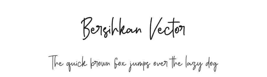 Bersihkan Vector by Graphicfresh — Script Handwritten Font