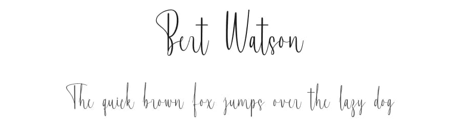 Bert Watson by Letterhend Studio — Script Handwritten Font