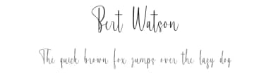 Bert Watson by Letterhend Studio — Script Handwritten Font — thumbnail 1