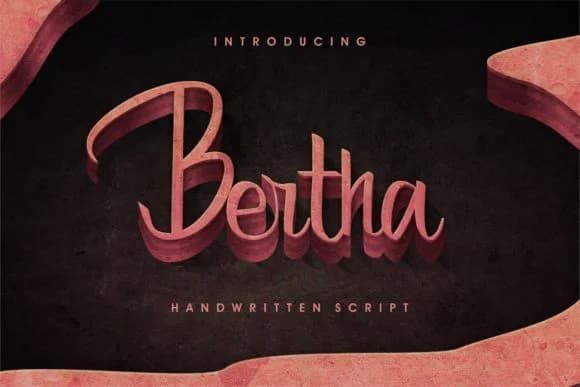 Bertha Font by bywahtung — Script Handwritten Font